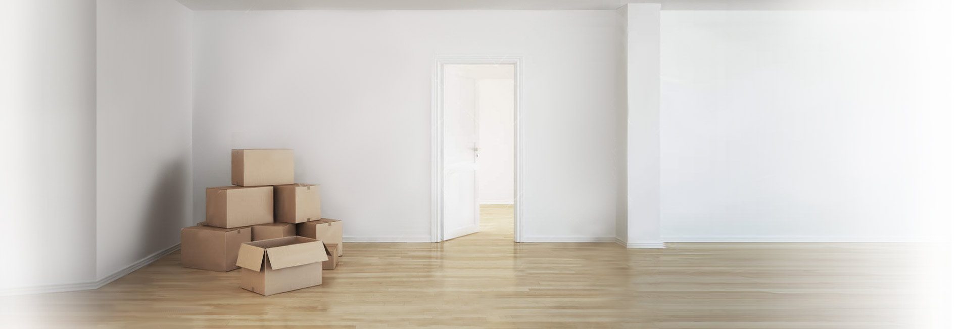 Maids2000 - Service We Offer - Regular Cleanings Maids2000 - Move In - Move Out - Empty Room With Moving Boxes Slider